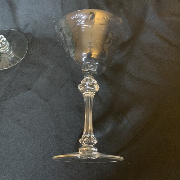 Set of 4 Tiffin Franciscan tall crystal sherbet / champagne coupe glasses - Picture 10 of 10